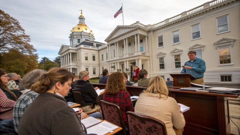 We the People NH conducting constitutional education session at New Hampshire State House